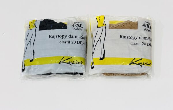Rajstopy Kusiak Damskie Gładkie Elastil Cienkie Jak Dawniej Poliamid 20 DEN Roz.4/XL