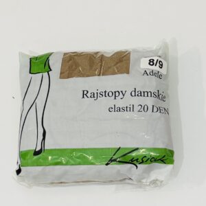Rajstopy Damskie Beżowe Plus Size 20 DEN Cienkie Duży Klin roz. 8-9