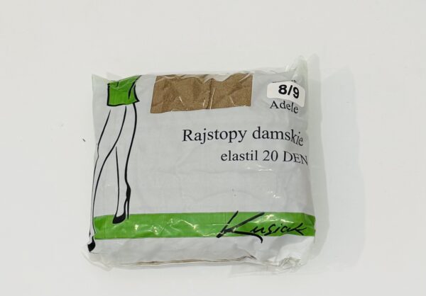 Rajstopy Kusiak Damskie Beżowe Plus Size 20 DEN Cienkie Duży Klin roz. 8-9