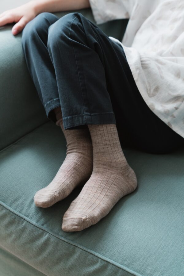 Skarpety dziecięce Steven MERINO WOOL prążek 130 - obrazek 2